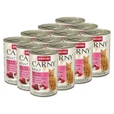 CARNY ADULT konzerv marhah&uacute;ssal, pulykah&uacute;ssal &eacute;s garnelar&aacute;kkal 12 x 400 g