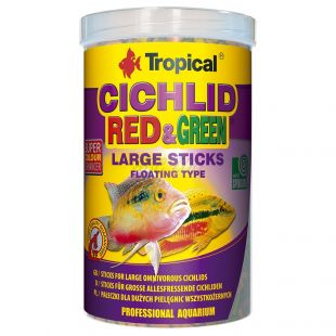 TROPICAL Cichlid Red/Green Large Sticks táplálék 1000ml / 300 g