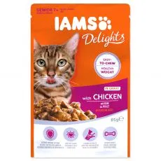 Iams Senior Macska csirke 85 g