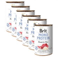 Brit Mono Protein Lamb & Rice konzerv, 6 x 400 g