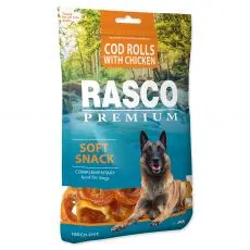 Rasco Premium Puha Snack Tőkehal Tekercsek Csirk&eacute;vel 80 g