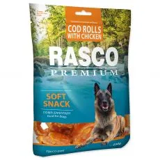 Rasco Premium Puha Snack Tőkehal Tekercsek Csirk&eacute;vel 230 g