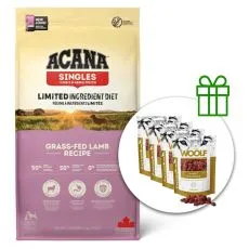 ACANA Singles Grass-Fed Lamb 17 kg + 4x jutalomfalat GR&Aacute;TISZ
