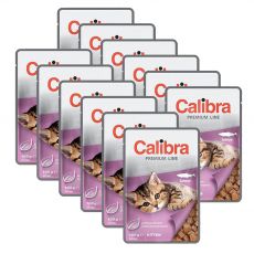 CALIBRA Cat Kitten lazac darabok szószban 12 x 100 g