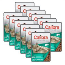 CALIBRA Cat Adult Sterilised máj darabok szószban 12 x 100 g