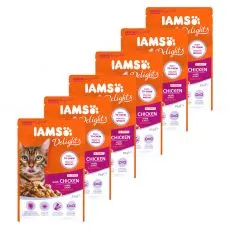 Iams Senior Macska csirke 6 x 85 g