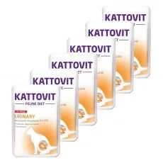 Kattovit Urinary, borj&uacute;h&uacute;s zacsk&oacute;s eledel 6 x 85 g