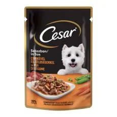 Cesar zacsk&oacute;s eledel, csirke &eacute;s z&ouml;lds&eacute;g 100 g