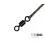 THE END Leadcore + swivel k&ouml;t&ouml;tt horog / 3db 1m