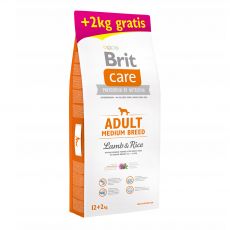 Brit Care Dog Adult Medium Breed Lamb & Rice 12 kg + 2 kg GRATIS