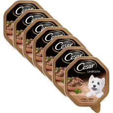 Cesar pulyka &eacute;s marha t&aacute;lc&aacute;s eledel 7 x 150 g