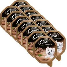 Cesar pulyka &eacute;s marha t&aacute;lc&aacute;s eledel 14 x 150 g