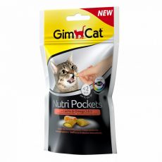 GimCat Nutri Pockets Lazac és Omega-3, omega-6 - 60 g