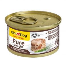 GimDog Pure Delight, csirke + marha 85 g