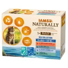 IAMS Naturally Felnőtt Tengeri V&aacute;logat&aacute;s 12 x 85 g