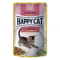 Happy Cat Hús szószban Kiscica és Junior Land Geflügel 85 g