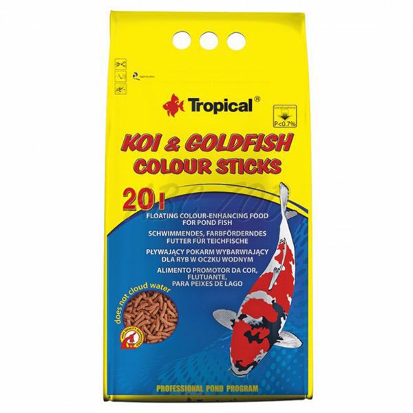 TROPICAL Koi goldfish colour sticks 20L