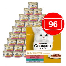 GOURMET GOLD konzervek - mix húsdarabok szószban 96 x 85g