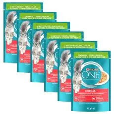 PURINA ONE STERILCATS mini tasakok pulyk&aacute;val &eacute;s babbal sz&oacute;szban, 6 x 85 g