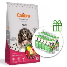 Calibra Dog Premium Line Felnőtt Marha 12 kg + 10 x jutalomfalat GR&Aacute;TISZ