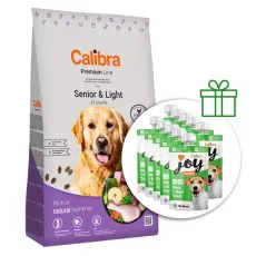 Calibra Dog Premium Line Senior & Light 12 kg + 10 x jutalomfalat GR&Aacute;TISZ