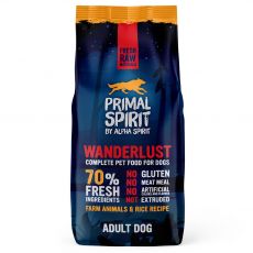 Primal Spirit Dog 70% Wanderlust – csirke és lazac  12kg