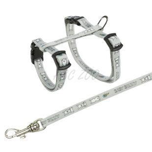 Törpenyúl hám pórázzal S