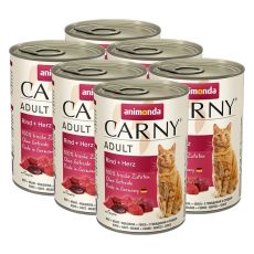 Eledel CARNY ADULT marhaszív - 6 x 400 g