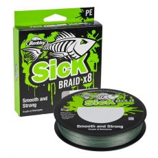 Berkley fonott zsinór Sick Braid x8 Low-vis Zöld 150 m