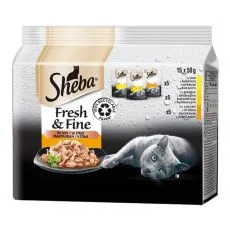 Sheba Fresh & Fine tasak macsk&aacute;knak, baromfi v&aacute;logat&aacute;s 15 x 50 g