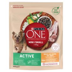 PURINA ONE MINI/SMALL Active, csirke rizzsel 800 g