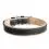 Bőr nyak&ouml;rv WAU DOG Soft 57-71 cm, 35 mm fekete-b&eacute;zs sz&iacute;nű