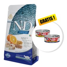 Farmina Ocean N&D Natural & Delicious Adult Cod, Spelt, Oats & Orange Dry Cat Food main image 0
