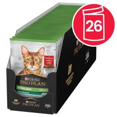 PURINA PRO PLAN CAT STERILISED MAINTENANCE marhahús 26 x 85 g