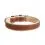 Bőr nyak&ouml;rv Soft 30-39 cm, 20 mm barna-b&eacute;zs sz&iacute;nű