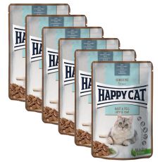 Happy Cat Sensitive Haut & Fell / Bőr és szőrzet 6 x 85 g