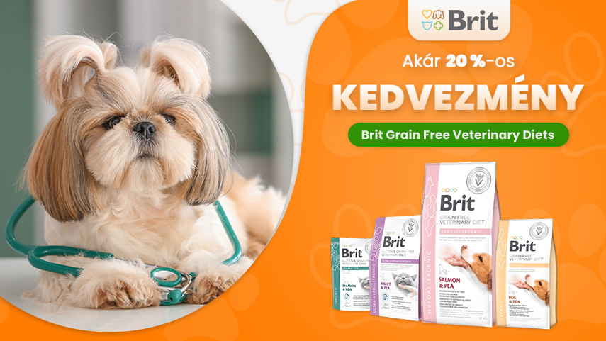 Brit Veterinary Diets akár 20% kedvezmény